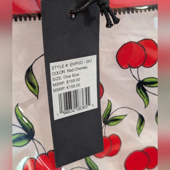 NWT Ed Hardy Red Cherry Print Tote Bag - Picture 8 of 10